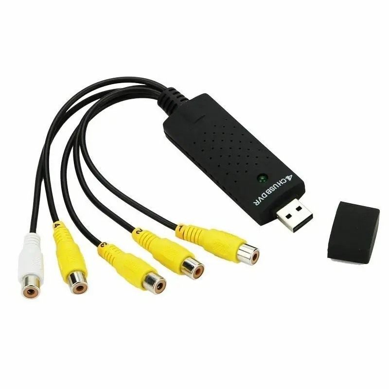 2 PACK - EasyCAP 4 Channel 4CH USB 2.0 DVR Video Audio Capture Adapter Card Win 7 8 | Компьютеры и офис