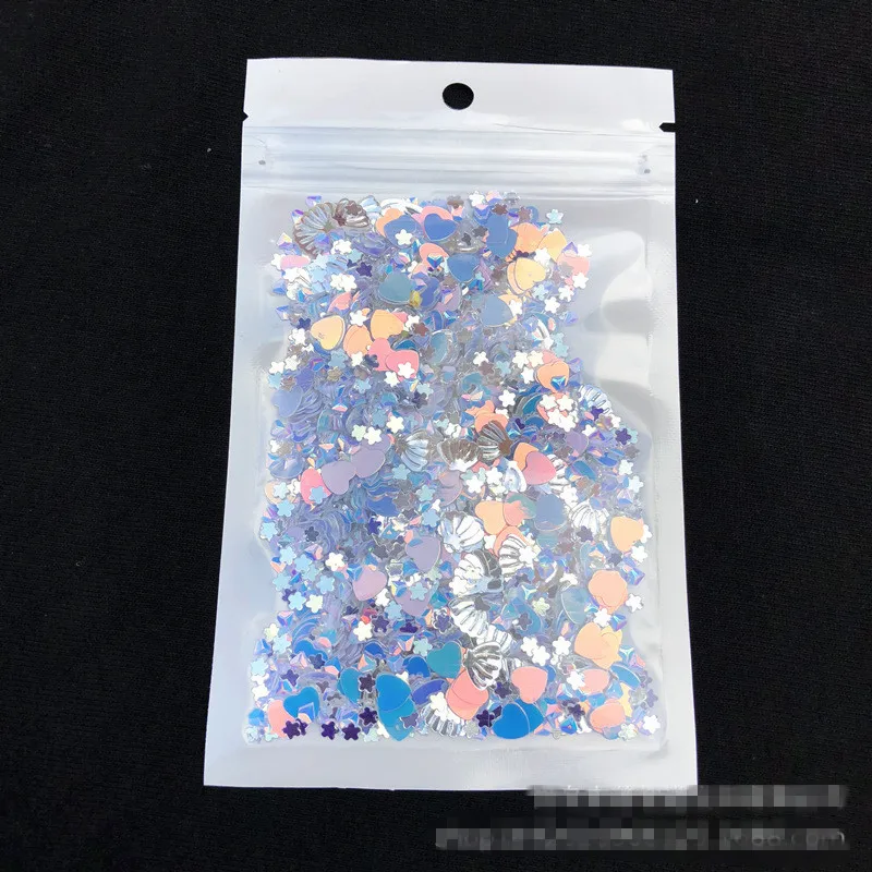 LC/Персик алмаз в форме сердца смешанные блестки/20 грамм блестки ПВХ плоские для DIY Изготовление карточек цветная коллекция