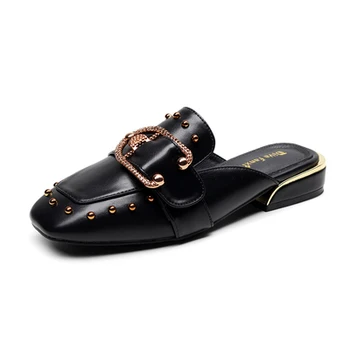 

Half slippers women's outer wear fashion 2020 spring, summer and autumn new casual all-match plus size women's mules