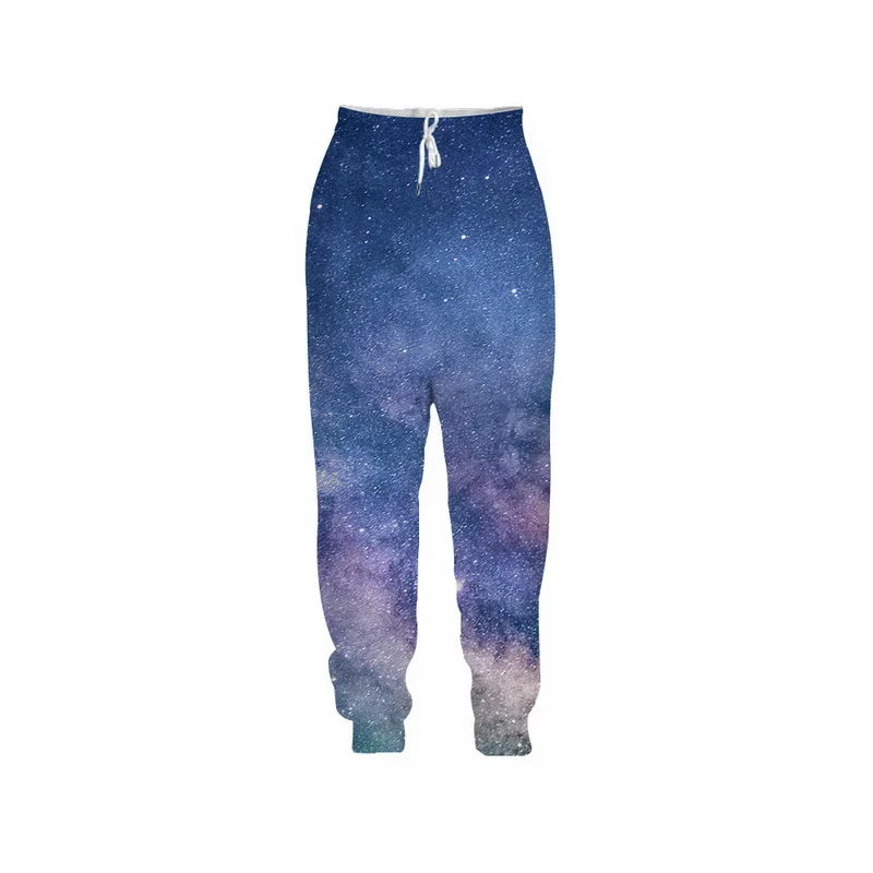 EAnvog Galaxy, повседневные, новинка, спортивные штаны, 3D принт, S-5XL, пара, модные, длинные штаны, звездное небо, на шнурке, брюки для мужчин и женщин
