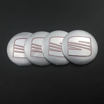 

4pcs Car-Styling Car Wheel Tire Center Sticker For Seat ibiza 6j 6l fr Ateca Altea xl leon 2 ateca fr Leon ibiza Accessories
