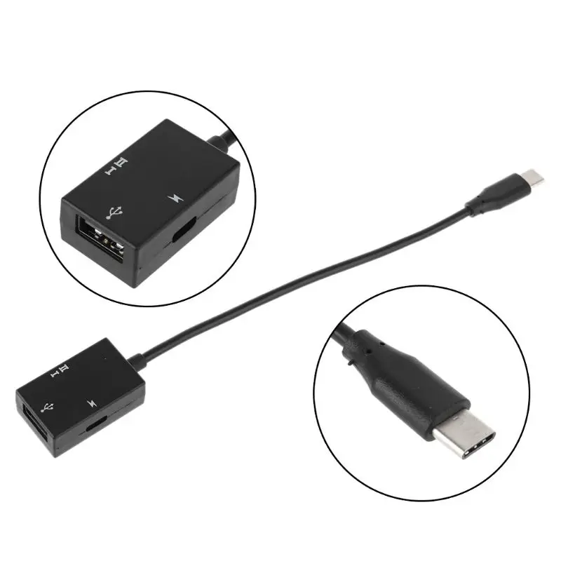 USB 3,1 type C к USB 2,0 OTG Кабель-адаптер шнур с зарядным портом для смартфона