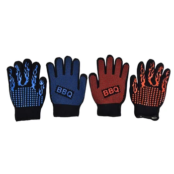 

1pcs Retardant Non-slip Fireproof Grill Insulation Microwave Oven Gloves High temperature Resistant BBQ Fire Gloves Flame