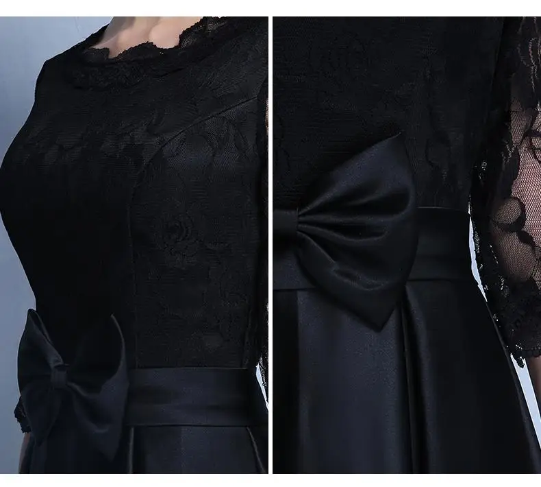 Кружевные новые модные черные цвета размера плюс Robe De Roiree Вечерние Короткие вечерние платья