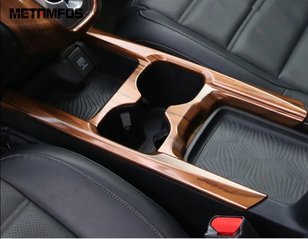 Для Honda CRV держатель стакана из углеродного волокна для бутылки воды Decoraiton рамка Крышка отделка интерьера аксессуары для автомобиля Стайлинг
