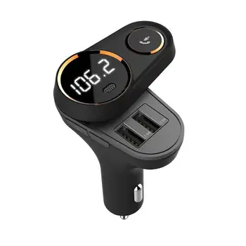

C43 Dual Usb 4.8A Car Charger U Disk Lossless Music Rotary Cover Mp3 Player