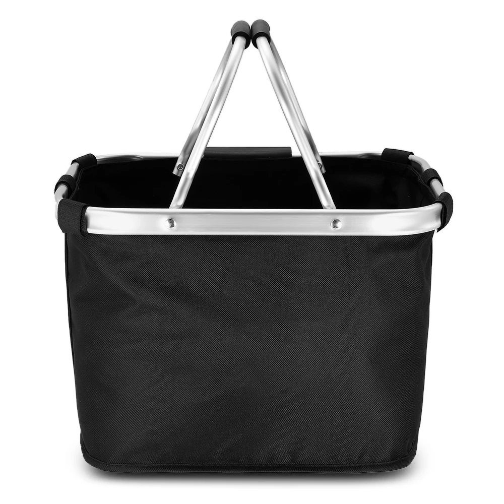 Lixada Removable Bicycle Front Basket Folding Bike Handlebar Basket Pet Cat Dog Carrier Bag Aluminum Frame Top Handles
