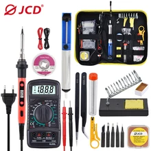 

JCD Soldering Iron kits With Digital Multimeter 100W 220V/110V Multi-function Button Solder Station Adjustable Temperature 908U