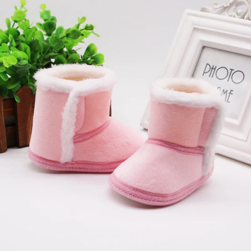 Зимняя обувь для маленьких мальчиков и девочек; зимняя теплая обувь для младенцев; ботинки из искусственного меха для маленьких девочек; кожаные ботинки для маленьких мальчиков