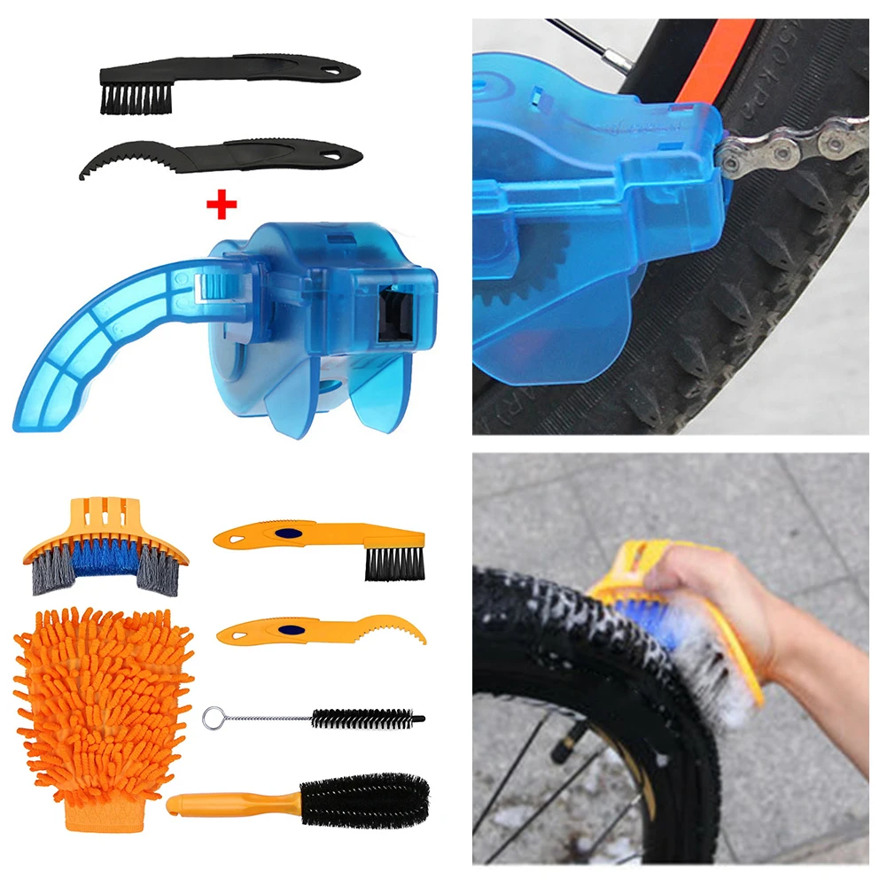 

Dropship Bicycle Chain Cleaner Scrubber Brushes Mountain Bike Wash Tool Set Cycling Cleaning Kit Bicycle Repair Tools