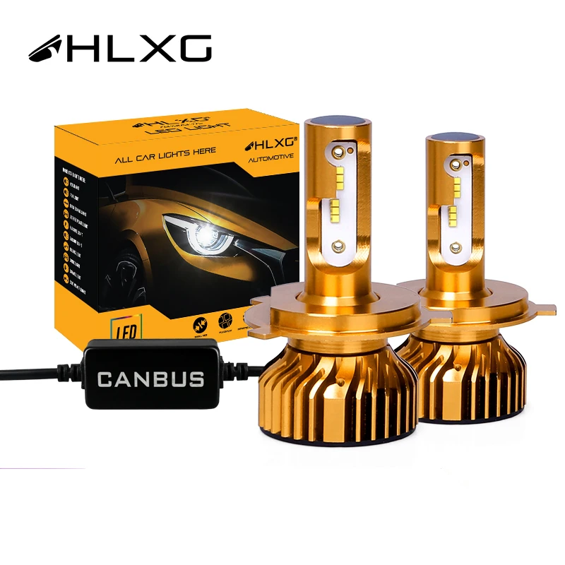 HLXG с Lumi светодиодный s диодные Ниссан Джук LED COB H11 H1 Canbus лампада H7 H4 светодиодный лампы фар 9005 9006 9003 H8 H9 HB4 HB3 налобный фонарь белого цвета