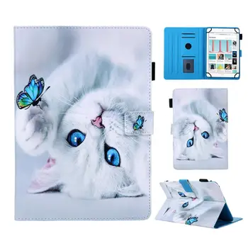 

UNIVERSAL Cartoon Cute Cat PU leather case For DEXP Ursus P180 N280i Z280 E180 S180 NS280 N380i N280i N180i 3G 4G 8 inch tablet