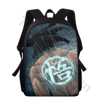 

THIKIN Dragon Ball Son Goku 3D Full Print School Bags Student 15inch Backpacks for Kids Children Book Bags Cartoon Anime Mochila