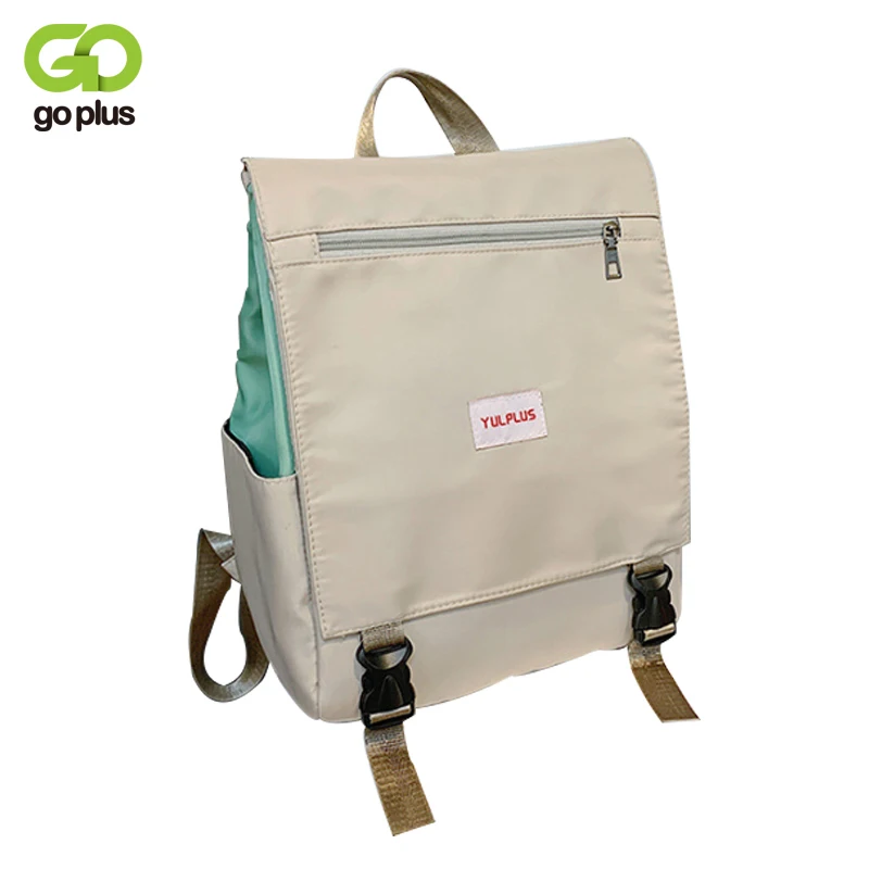 

GOPLUS Collage Style Hit Color Bag Soft Leisure Women Backpack Nylon Waterproof Simply Design Bag To Female And Teenager Girl