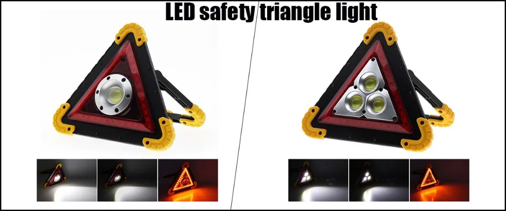 LED safety triangle light