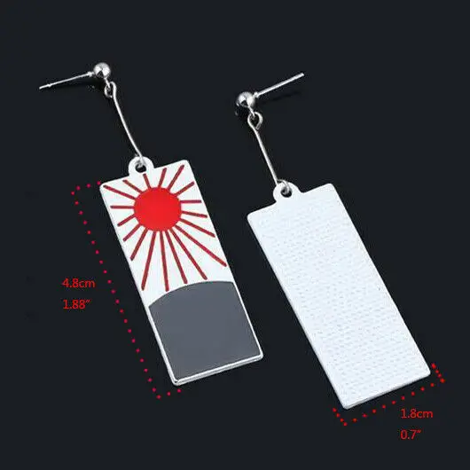 Anime Demon Slayer Kimetsu no Yaiba Tanjiro Kamado Earrings Costume Cosplay Prop 1Pair Ear Ring Ear stud Accessores Gifts