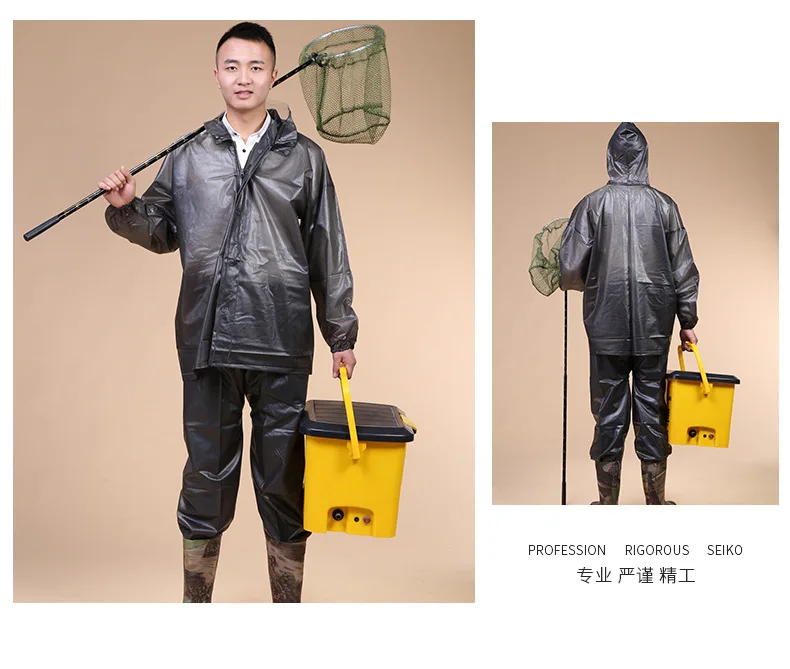 Manufacturers Direct Selling Spinning South Asia Raincoat Suit Work Site Labor Safety Waterproof Raincoat Set Split Type Raincoa