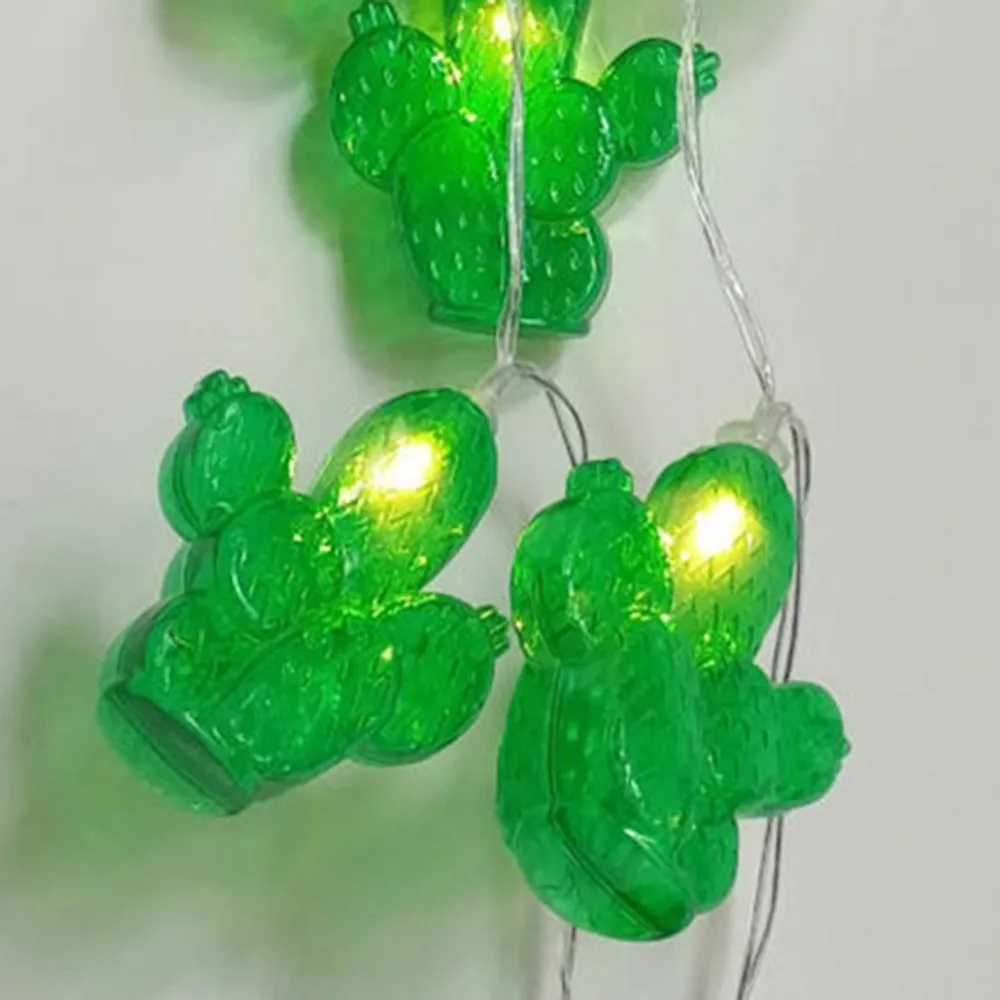 10LED Cactus LED String Lights Battery Warm White Fairy String Cactus Light Lamp Holiday Decor Lightings Home Supplies