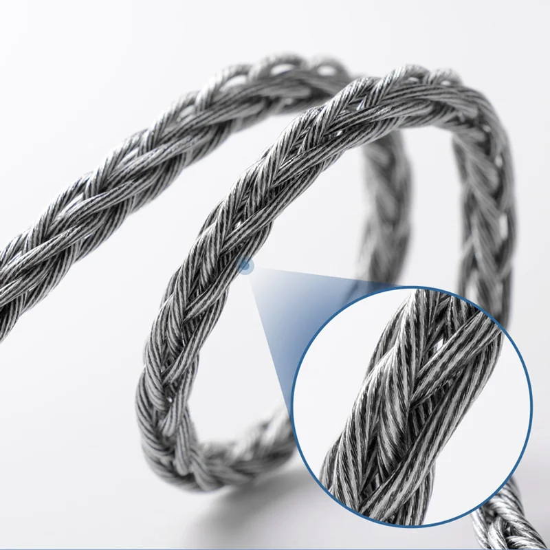 NICEHCK DarkJade 8 Strand Graphene Silver Plated