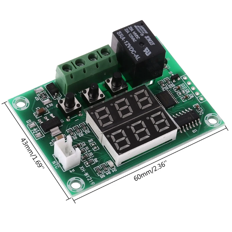 XH-W1219, двойной светодиодный термостат, модуль датчика температуры, DC 12V