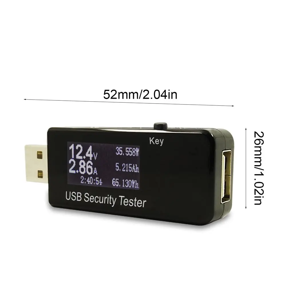 Тестер безопасности маленького размера USB светодиодный цифровой вольтметр Амперметр индикатор емкости батареи измеритель напряжения зарядное устройство