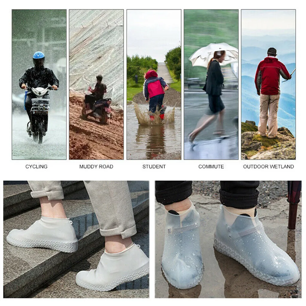 1 пара непромокаемых ботинок унисекс многоразовая нескользящая обувь пара заглушек Водонепроницаемая силиконовая обувь для защиты от дождя защитная обувь