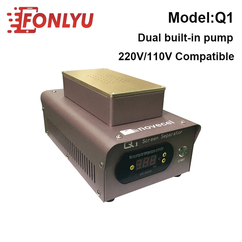 

2019 Hot Selling Novecel Q1 7 Inches LCD Screen Separator Machine Dual Built-In Pump For iPhone Samsung Repair Tools 110V/220V