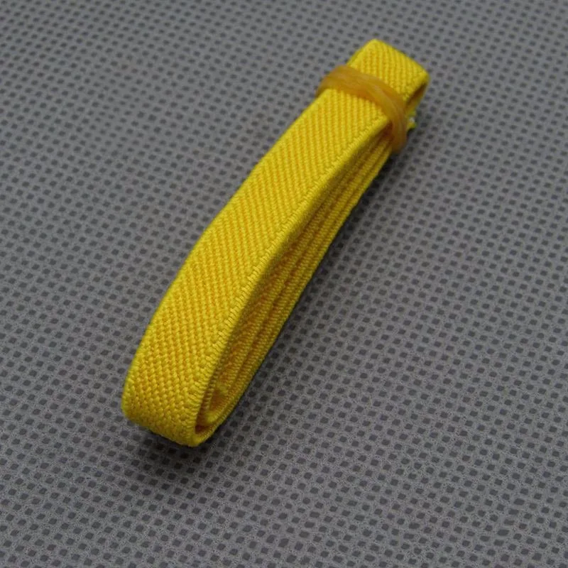 yellow 10 метров нейлоновая швейная эластичная лента мягкая кожа резинки нижнее белье брюки декоративные эластичные лямки ленты косой вязки ленты - Цвет: yellow