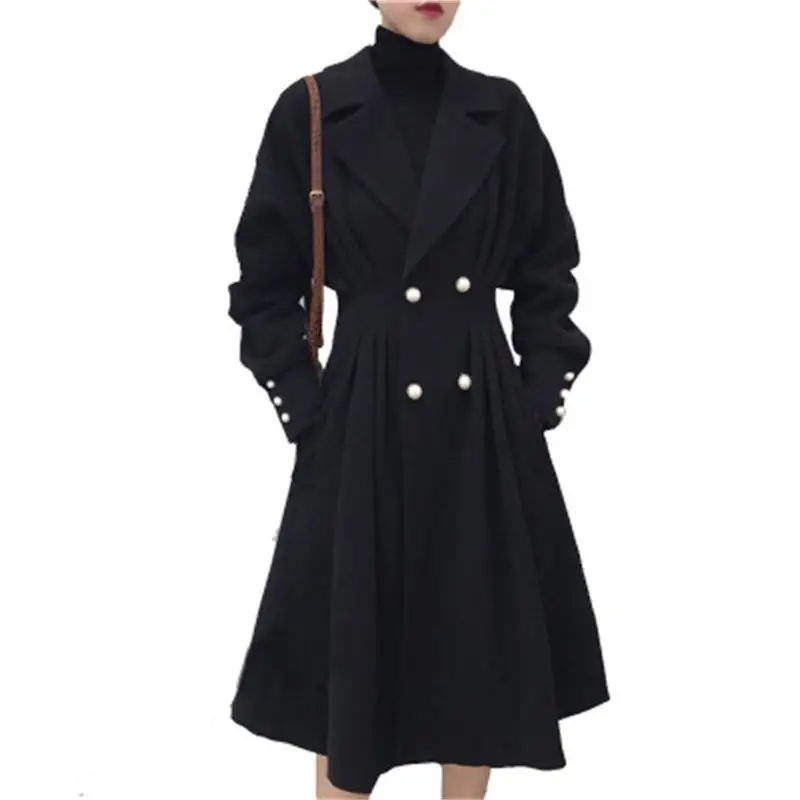 

Women Blazers Autumn and winter New Casual suit women Medium long windbrea ker jacket large size women clothing weigh 55-105KG