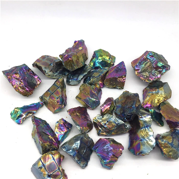 50g Bismuth Titanium angel aura quartz crystal gravel raw crystal tumbled stones