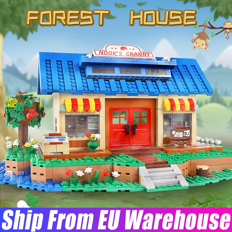 Yeshin K103 Streethouse Building Toys The Animal Crossing House Assembly Bricks Model Blocks Kids Christmas Gifts | Игрушки и хобби