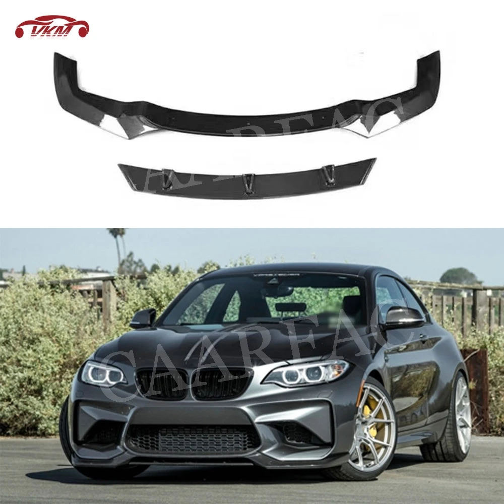 

For F87 M2 Carbon Fiber / FRP Front Lip Spoiler V Style Head Bumper Chin Spoiler For BMW 2 Series F87 M2 2016-2019 Car Styling