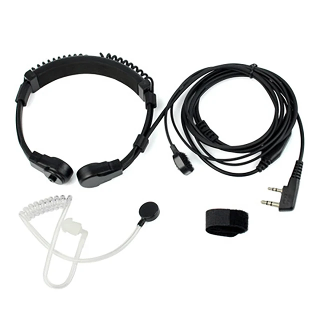 Walkie-Talkie Throat Vibration Induction Headset Motorcycle Dedicated K Port Telescopic Headset
