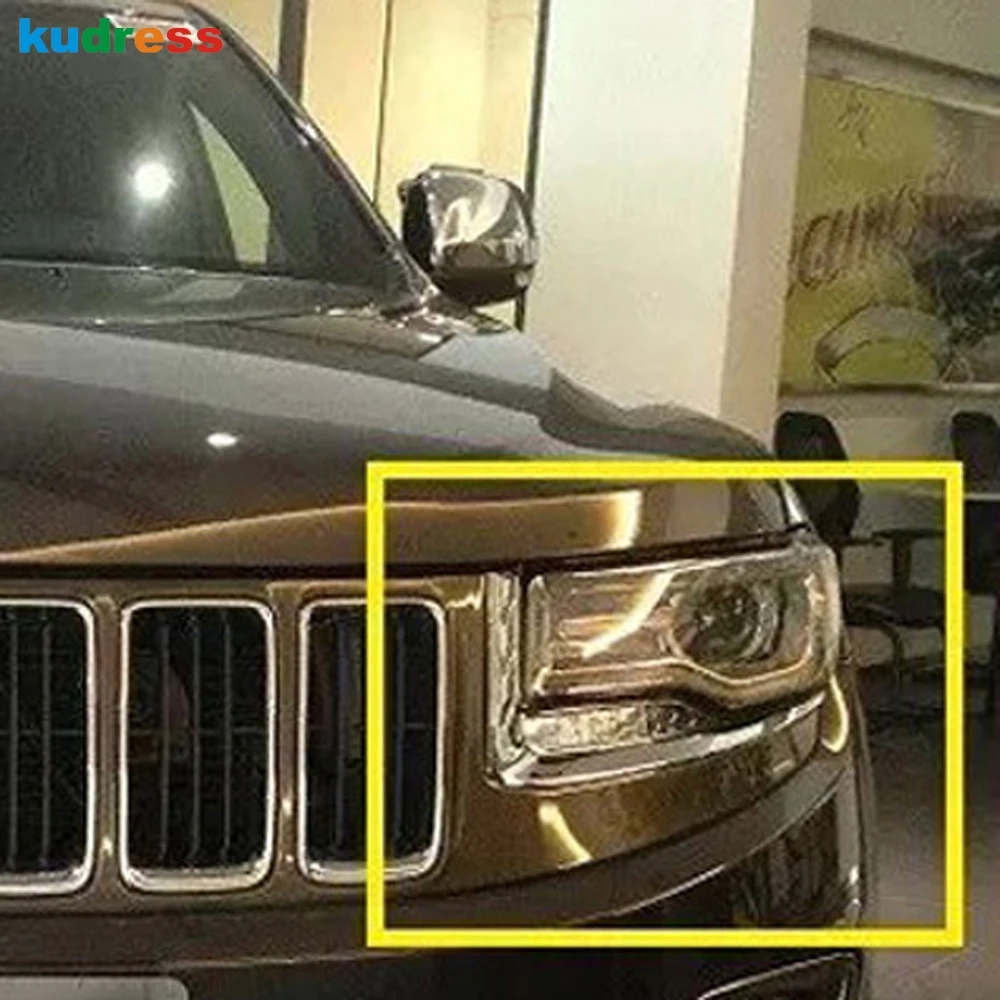 Для Jeep Grand Cherokee 2014 2015 2016 2017 2018 Хром Передняя фара светильник для бровей накладка