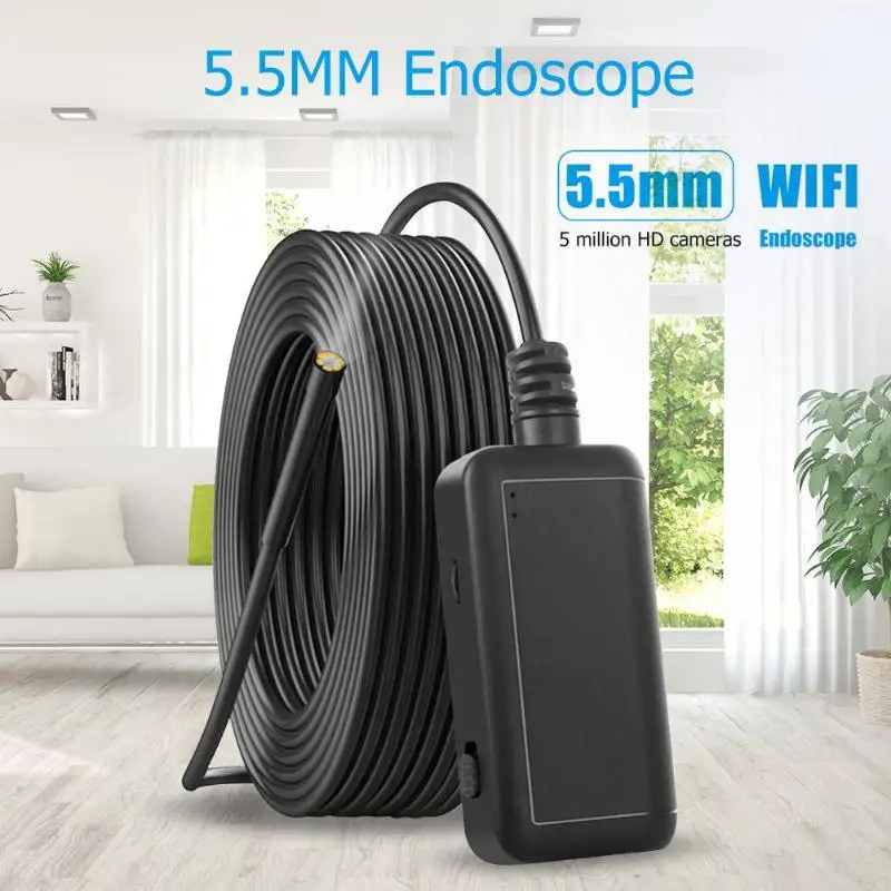 Wi-Fi, 5MP HD 1920P 6 светодиодный камера эндоскопа для IP67 производственного контроля Камера с 2/5/10m видео-дверной Камеры скрытого видеонаблюдения