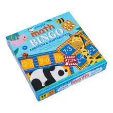 Jeu de cartes de dominos nombres, apprendre les maths, Addition et soustraction, divers motifs de dessins animés
