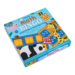 Número de jogos de bingo placa de cartas de aprendizagem matemática jogos de bingo adição e subtração jogos de bingo vários padrões dos desenhos animados educati