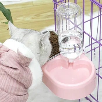 

Dogs Bowls Cat Food Automatic Feeder Fountain for Water Drinking Bowl Dog Kitten Feeding Container，
