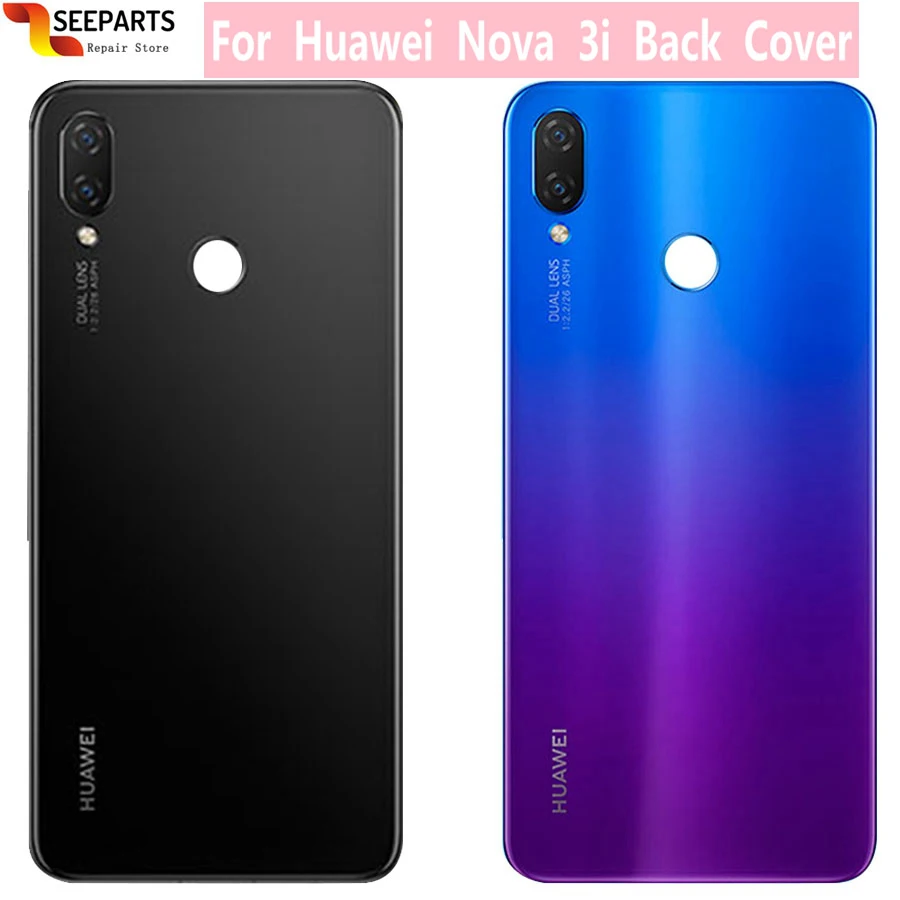 Крышка батарейного отсека для Huawei Nova 3I заднее стекло 3i задний корпус P Smart + (2018) |