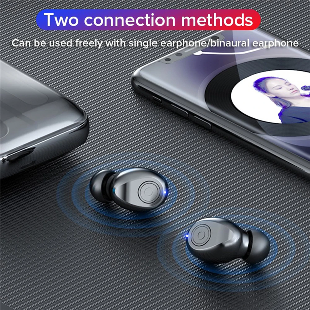 F9 Портативный наушники-вкладыши TWS с Беспроводной Bluetooth 5,0 Hi-Fi ...