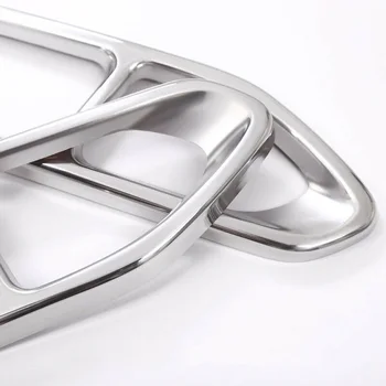 

Silver Muffler Pipe Tips G12 2016-18 Double Exit Exhaust Car Styling Trim Accessories