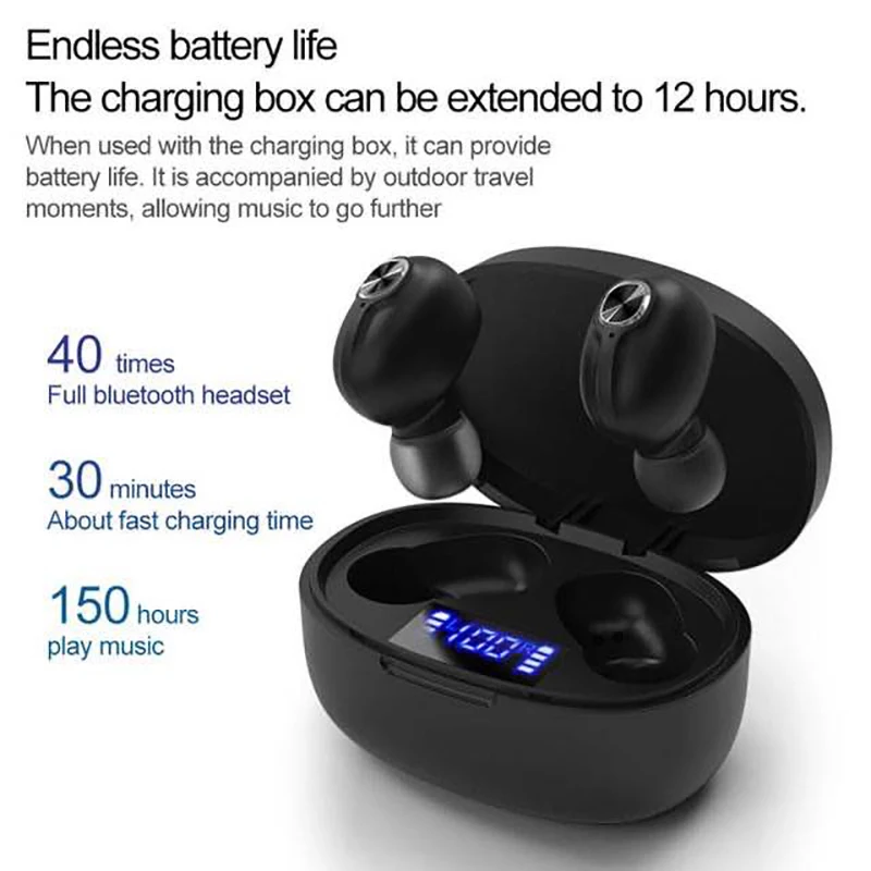 3D стереонаушники Bluetooth TWS наушники вкладыши мини со скрытым трюком голосовым