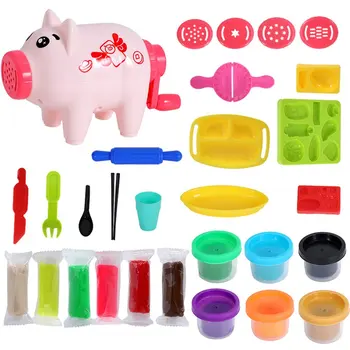 

Plasticine Clay Mold Tool Set Donuts Kids Burger Fries Hot Dog Silicone Diy Mold Tool Birthday Gift Toys Fluffy Slime multicolor