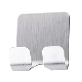 

Sticking Wall Hanger Stainless Steel Plug Holder Adhesive Hook Plugs Storage Wall Door Razor Hanger 1 Piece