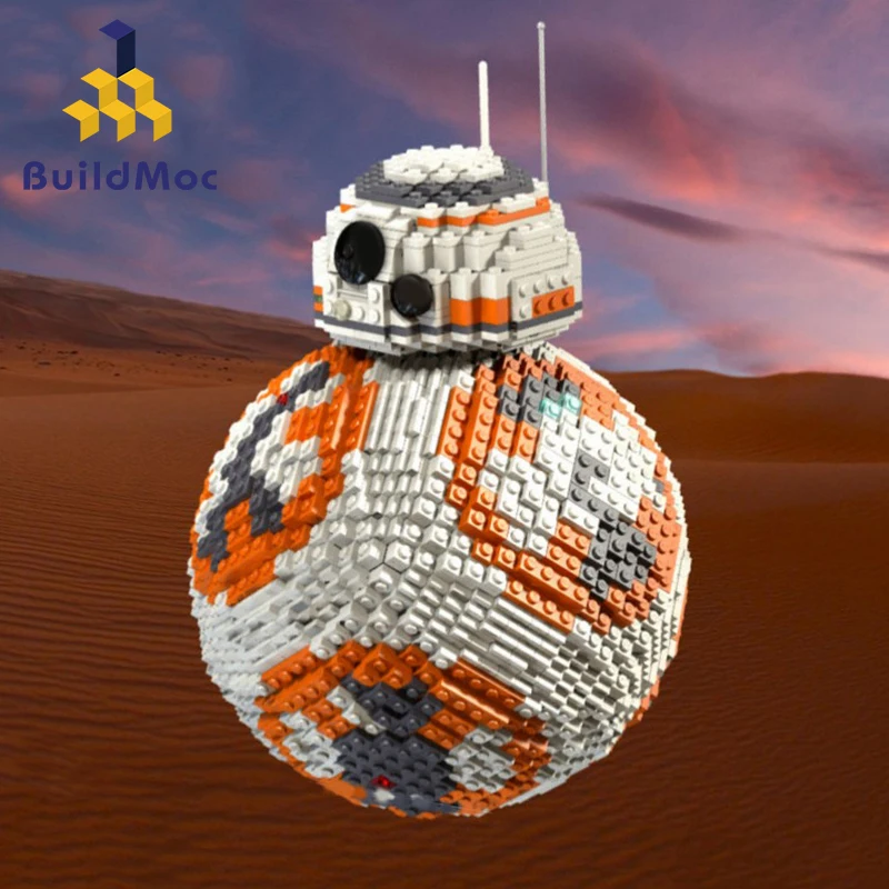 

BuildMoc New Star Wars Bb8 Robot Starfighterr Technic with Figures Model Starwars Building Block Bricks Toys 75187 Gift Kid Boys
