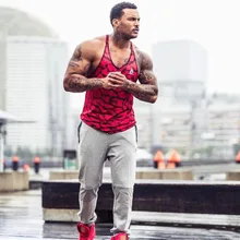 Мышцы Фитнес братья мужские полосы дышащий пот поглощающий жилет Повседневные спортивные бег быстросохнущая одежда