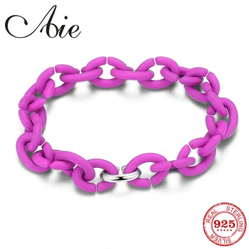 

DIY Simple style Deep Pink Hard Rubber X Bracelet Match 925 Charm Bead Accessories fine charm Bracelets Couple Jewelry gift