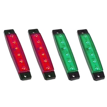 

4PCS Marine Boat Lights 12V Waterproof Boat LED Lights Kayak Lights for Boat Deck & Cockpit Decoration Light Red & Green