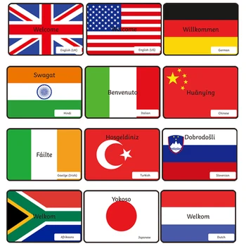 

Welcome 47 National Language Flags Early Educational Toys for Children Primary School International A4 Plastic Card Kids Games