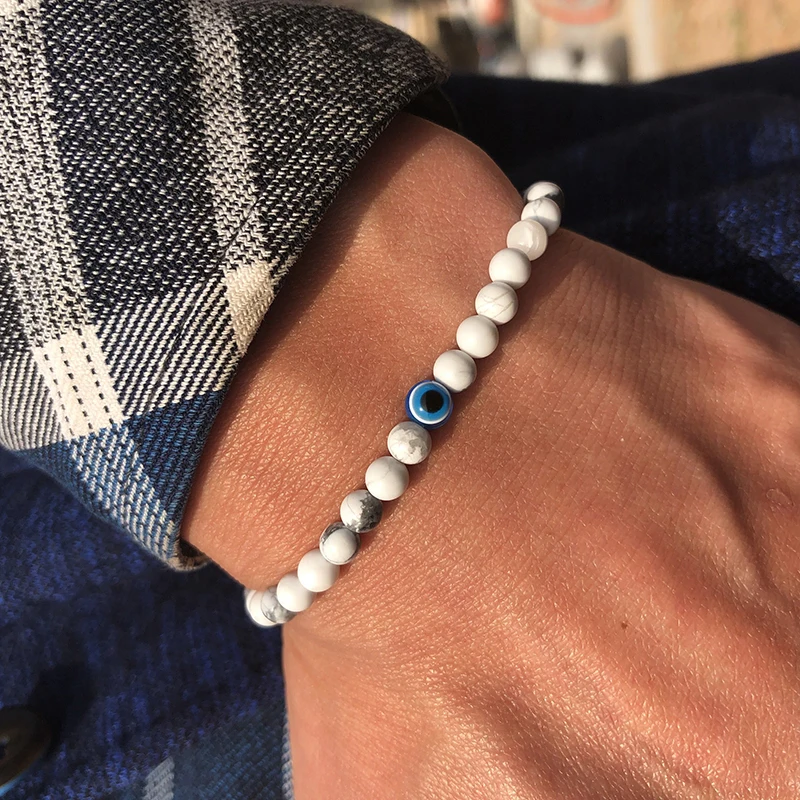 Natural stone bracelet for men hand jewelry